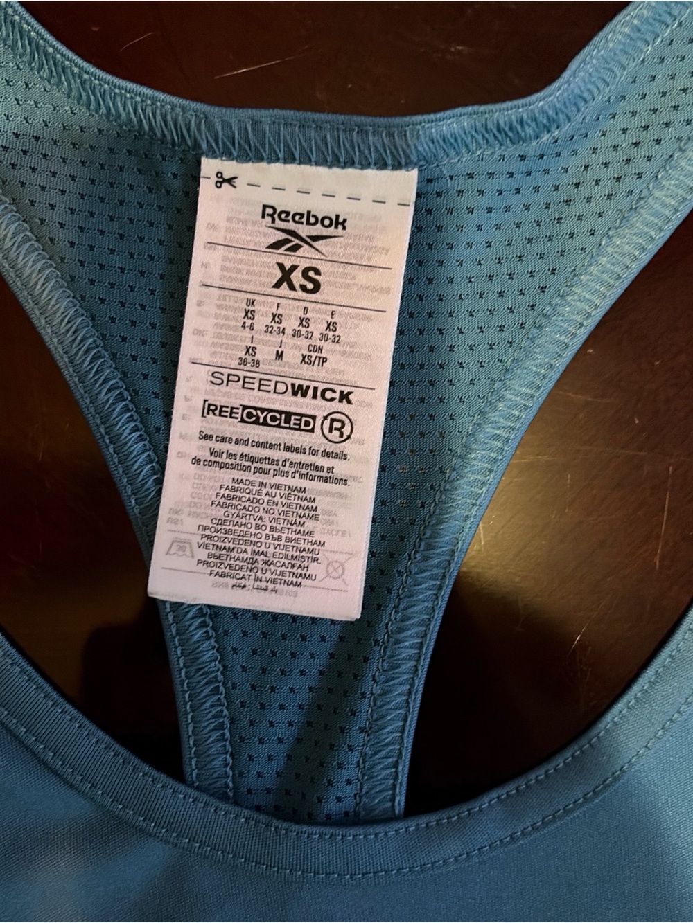 Reebok Blue Performance Racerback Tank - Picture 2 of 3